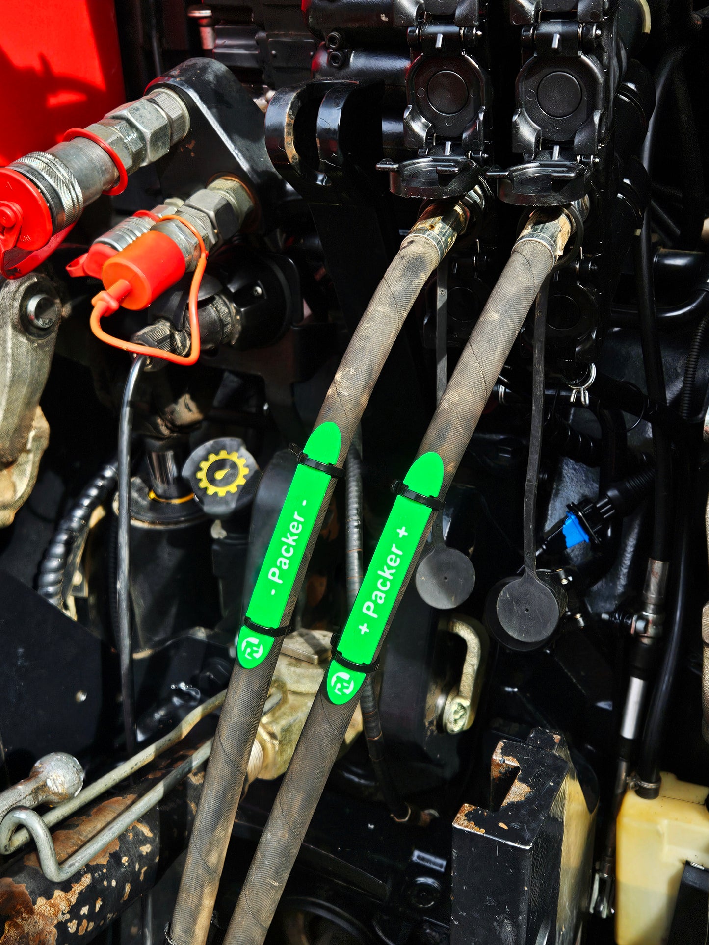 Hydraulik-Beschriftung - individualisierbare Markierung für Hydraulik-Steuergeräte