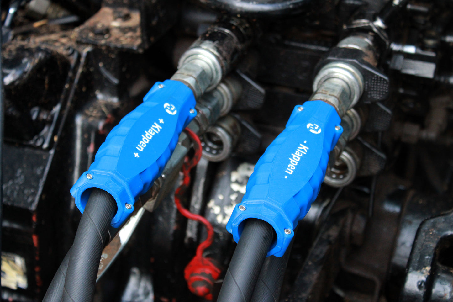 Hydraulikbeschriftung als Griff