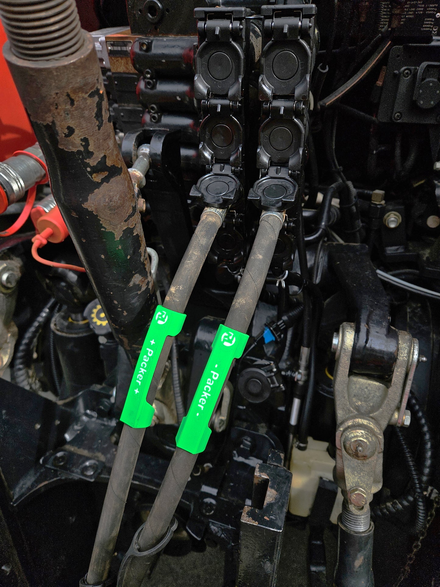 2er-Set Hydraulik-Markierung steckbar | Für doppeltwirkende Steuergeräte