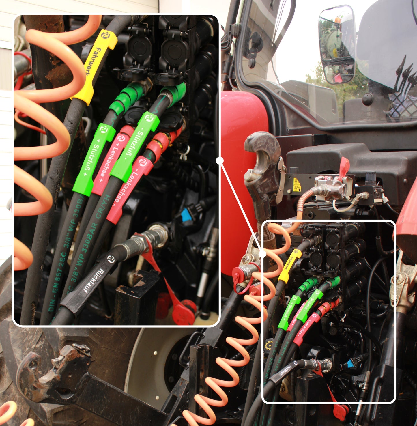 Hydraulik-Markierung steckbar | Individuelle Beschriftung